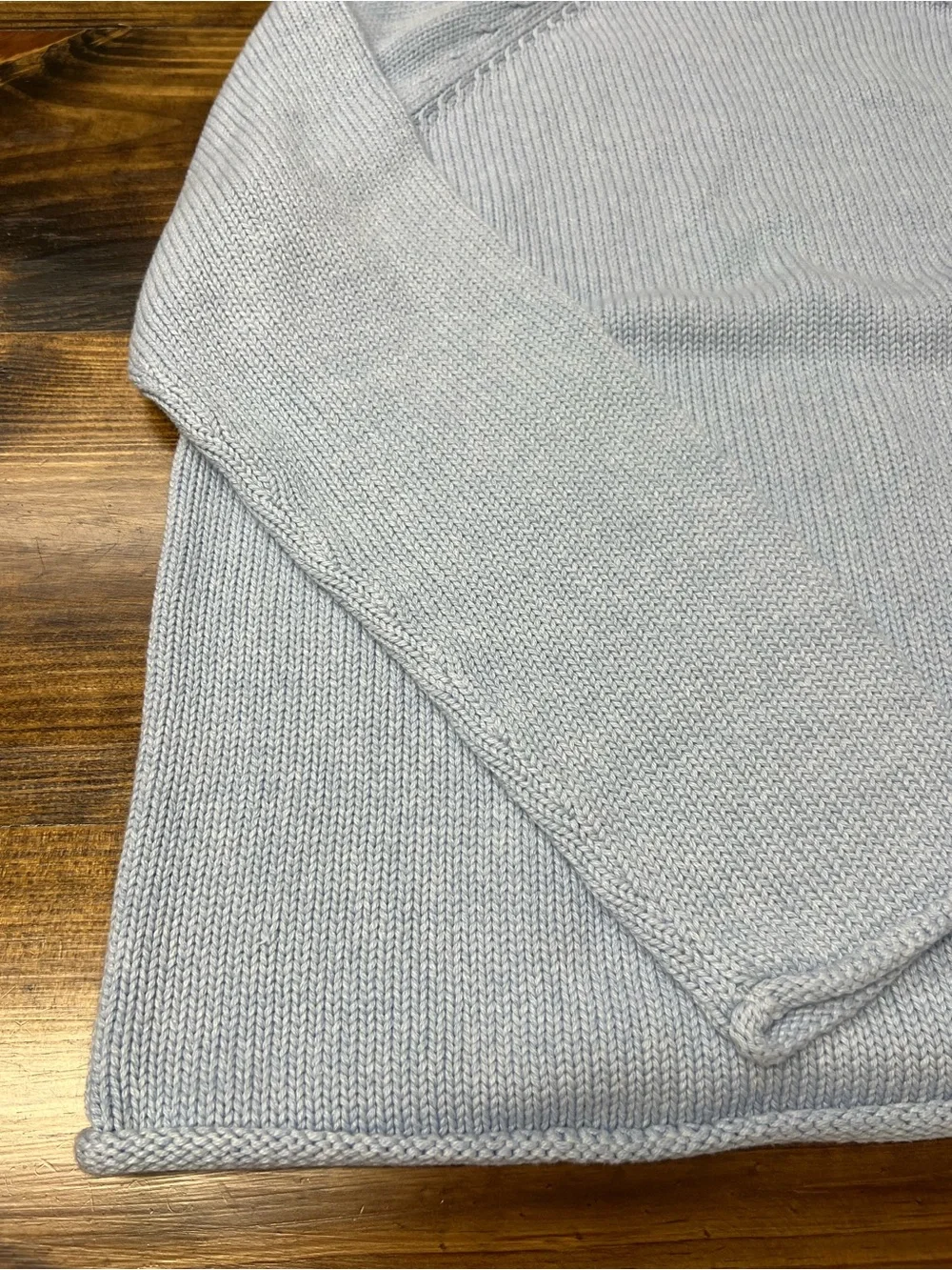 J. Crew Men’s 1988 Rollneck sweater in cotton in Heather Sky Blue Size Large NWT
